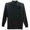 Long Sleeve Silk Touch Polo with Pocket Thumbnail