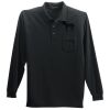 Long Sleeve Silk Touch Polo with Pocket Thumbnail